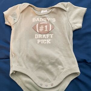 Daddy's Draft Pick Baby Onesie - Green